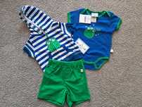 Conjunto de 3 peças da Duck Duck Goose - 3/6meses - NOVO
