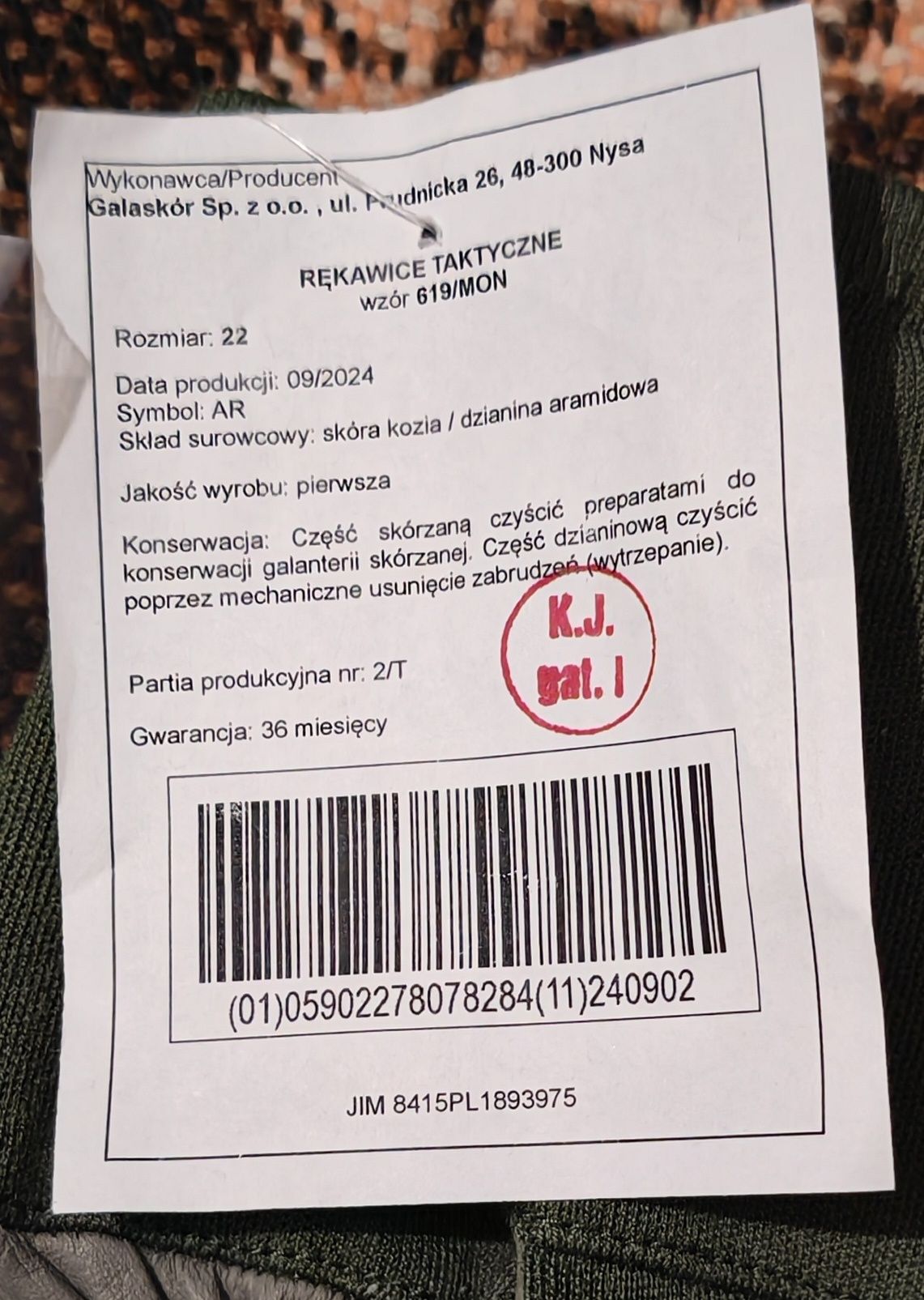 Wojskowe rękawiczki taktyczne NOWE