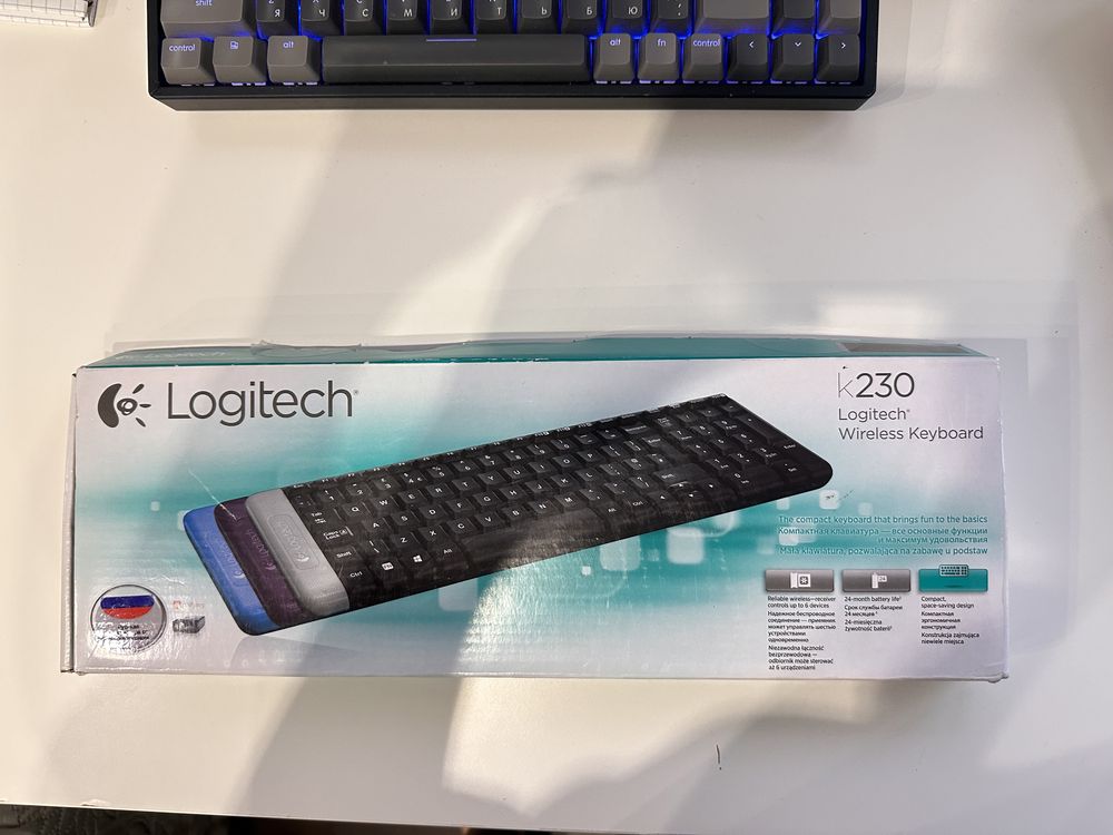 Клавіатура бездротова LOGITECH K230 Black