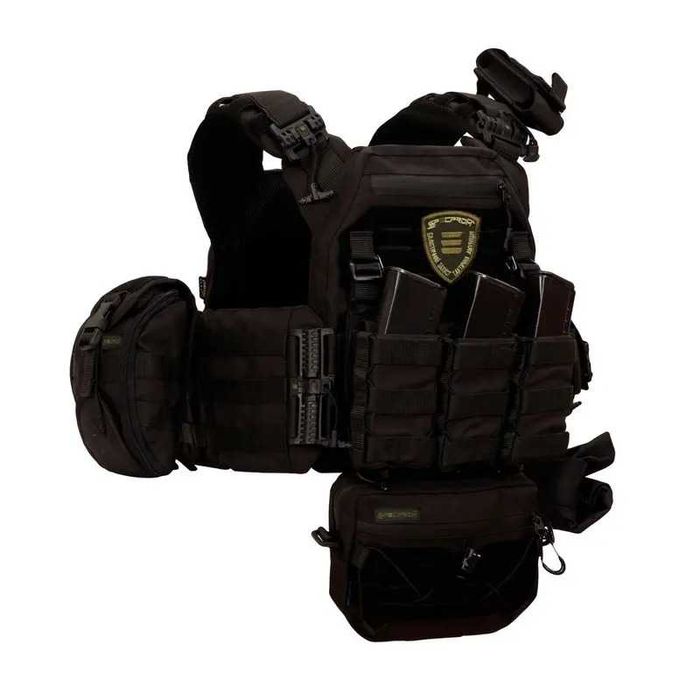 Плитоноска Warmor gen.3 Pro Max з повним комплектом Чорна