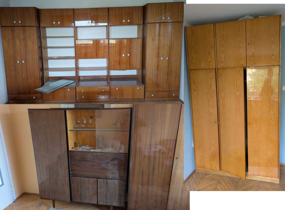 3 szafy PRL Komoda Meblościanka