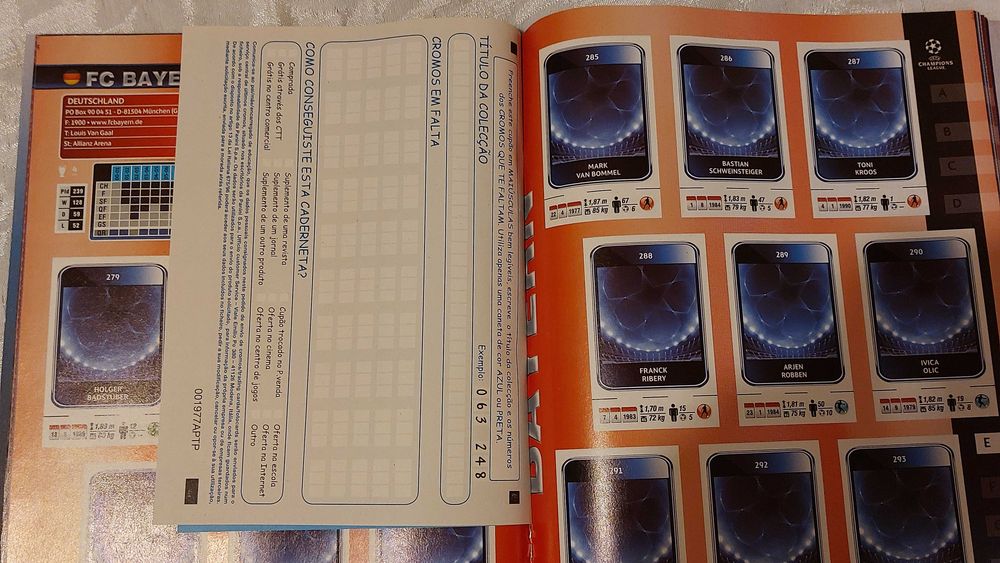 Caderneta futebol liga dos campeões 2010/11