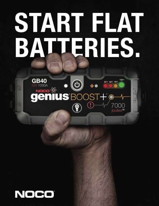 Booster bateria NOCO Genius GB40 motores gasolina até 6 L e gasóleo 3L