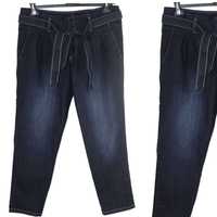 x4 JOHN BANER Stylowe Granatowe Damskie Spodnie Jeans Pasek 44 XXL