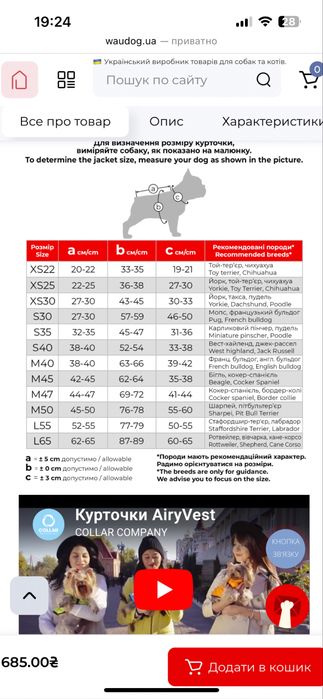 Желетка для собачки