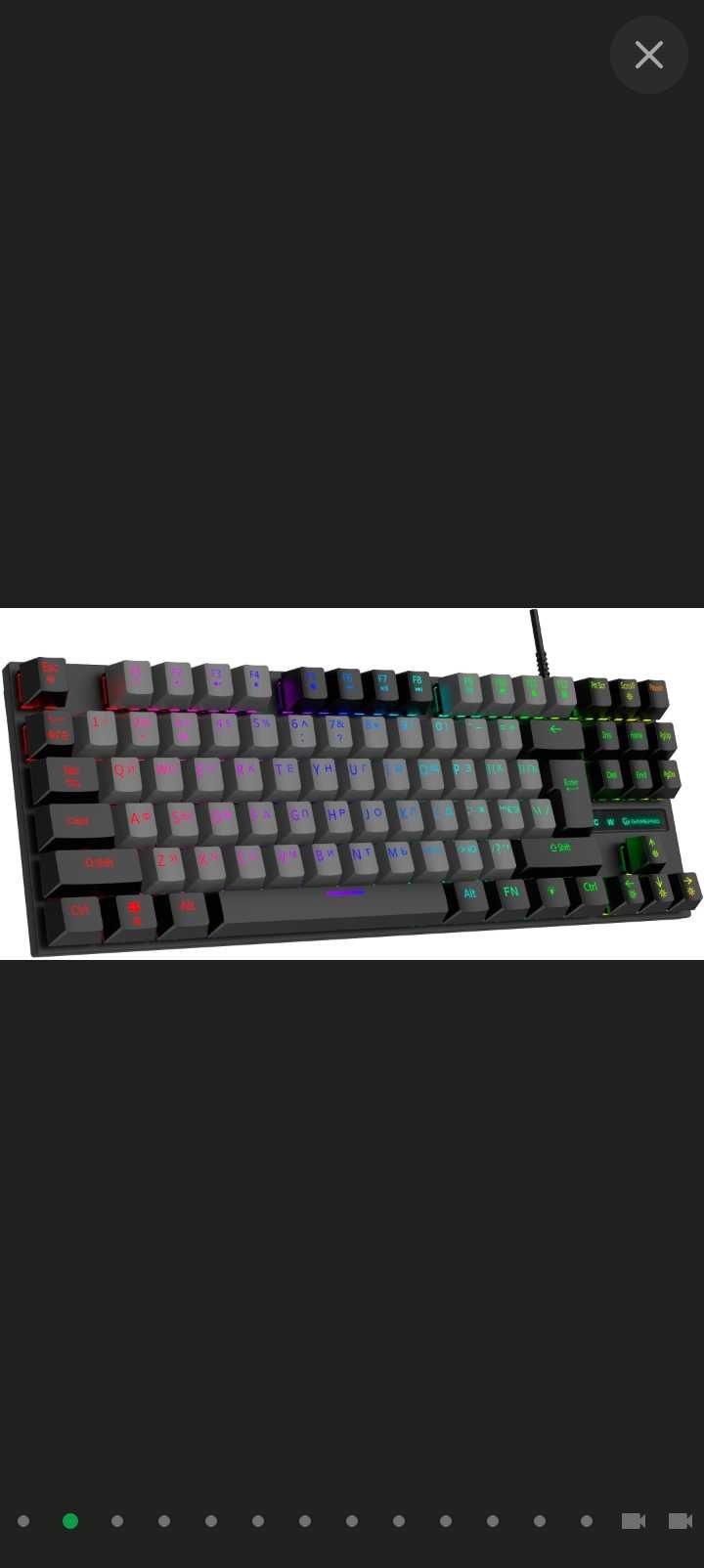 Клавіатура механічна дротова GamePro MK100B Blue Switch TKL LED USB