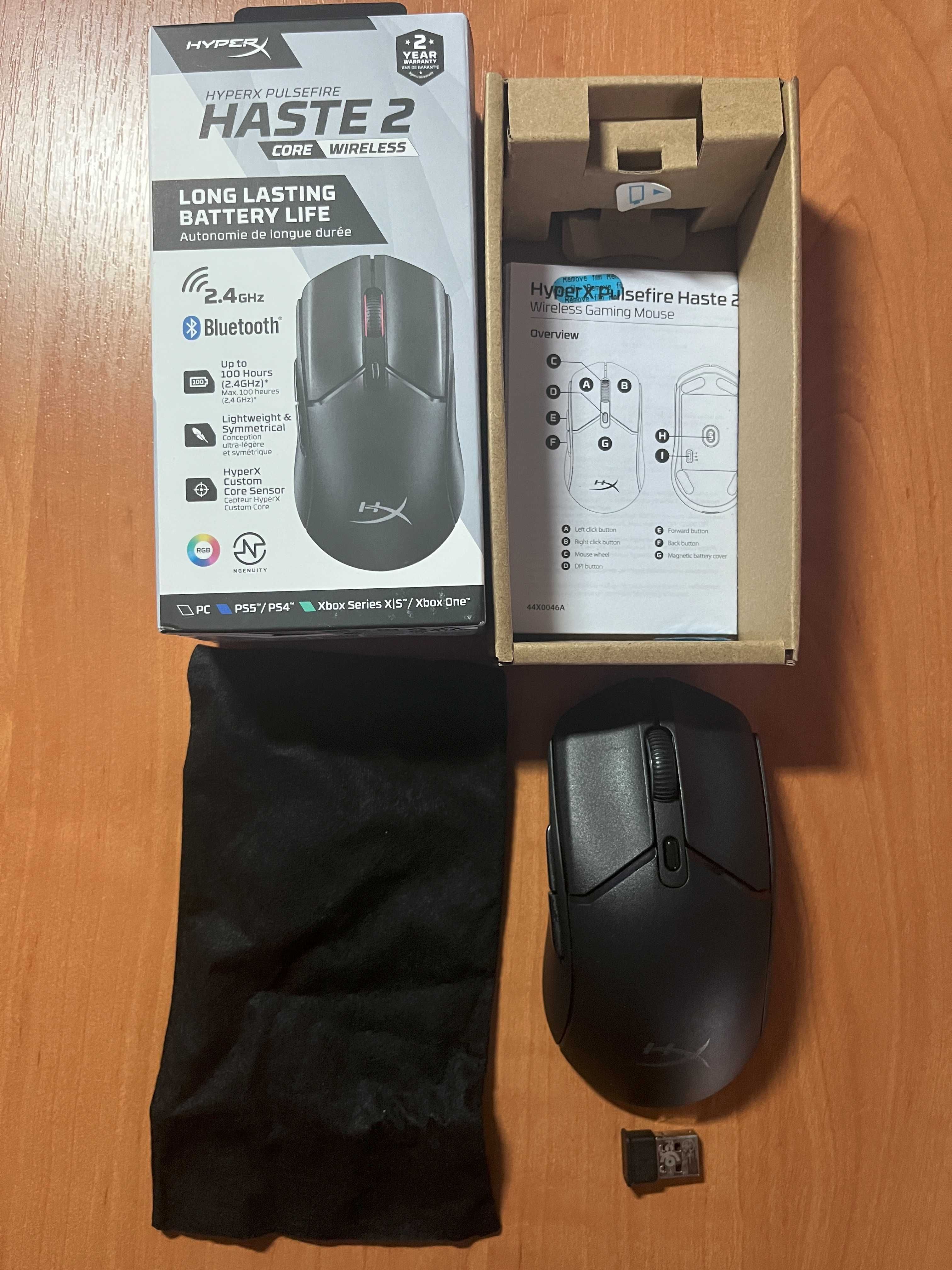 Мишка HyperX Pulsefire Haste 2 Core Wireless/Bluetooth Black