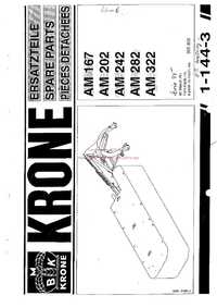 Katalog części kosiarka KRONE AM 167, 202, 242, 282, 322