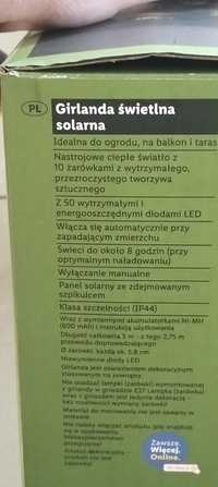 Łancuch LED solar swiatelka nowy balkon taras 5m