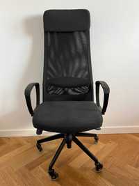 Krzesło Ikea Markus - stan idealny, kauczukowe kółka, gwarancja