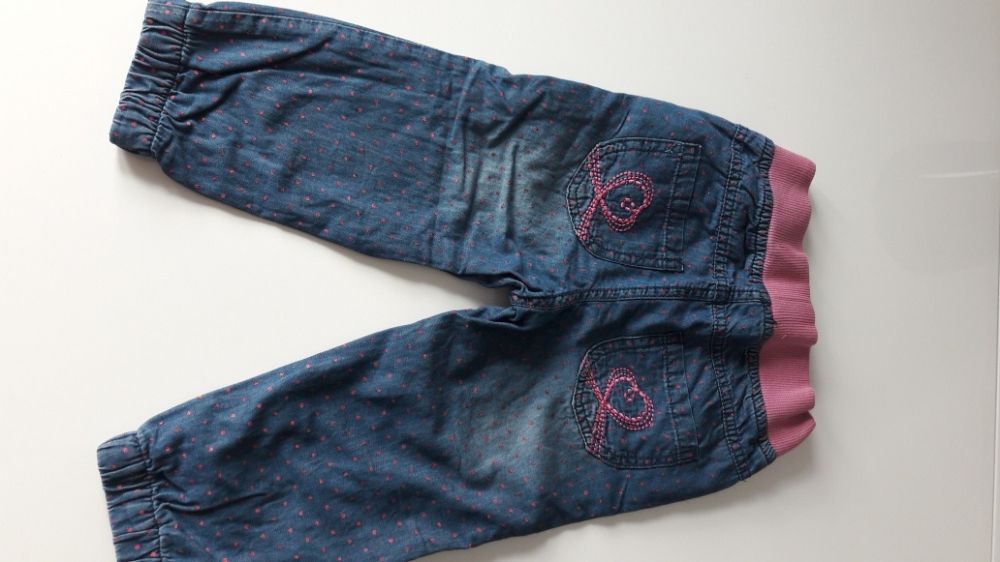 Spodnie jeansowe ocieplane 86/92