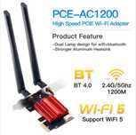 сетевая карта WI-FI 5 PCI-E AC1200 (wi-fi+bluetooth)