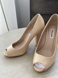 Buty na obcasie Dune nude 37, nowe