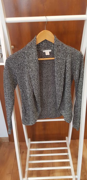 Sweter damski melanż szary XS