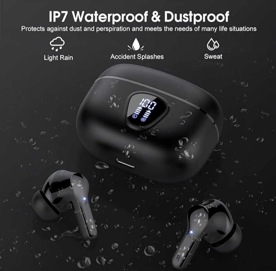 Bezprzewodowe słuchawki douszne Bluetooth 5.3 z 4 mikrofonami ENC I53