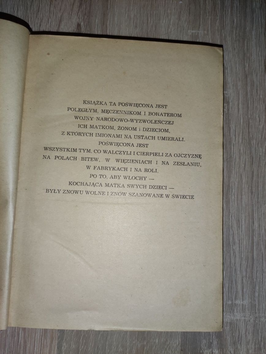 Książka z 1955// Walka narodu włoskiego o wolność longo