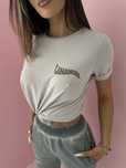 Tshirt PLAY ME srebrny La Manuel  uni