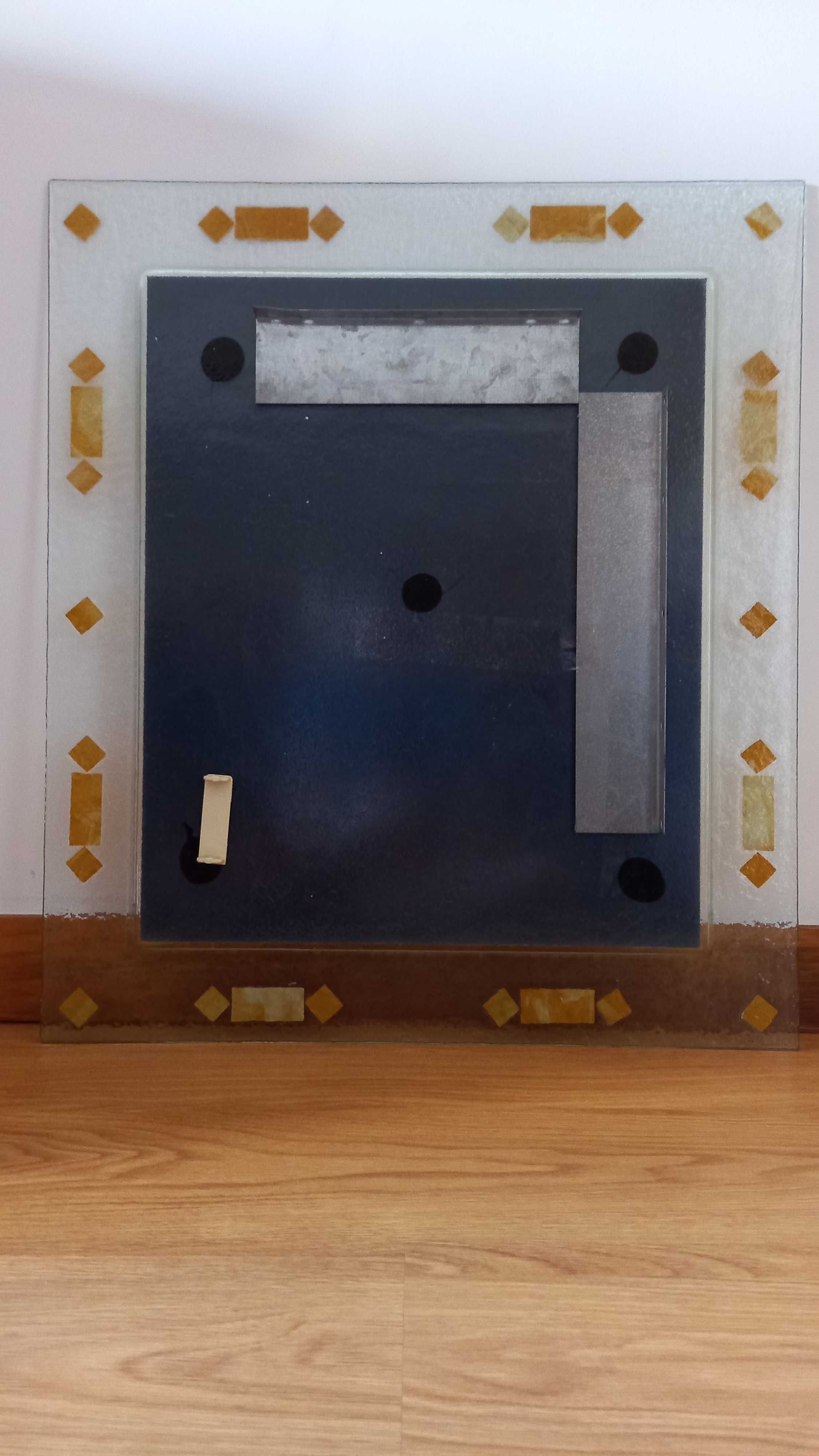 Espelho para Casa de Banho 70 cm / 80 cm - moldura em vidro martelado