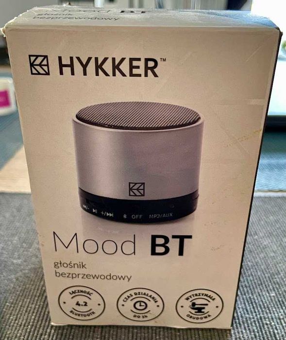 Głośnik bezprzewodowy Bluetooth HYKKER Mood BT, 100% sprawny, stan bdb
