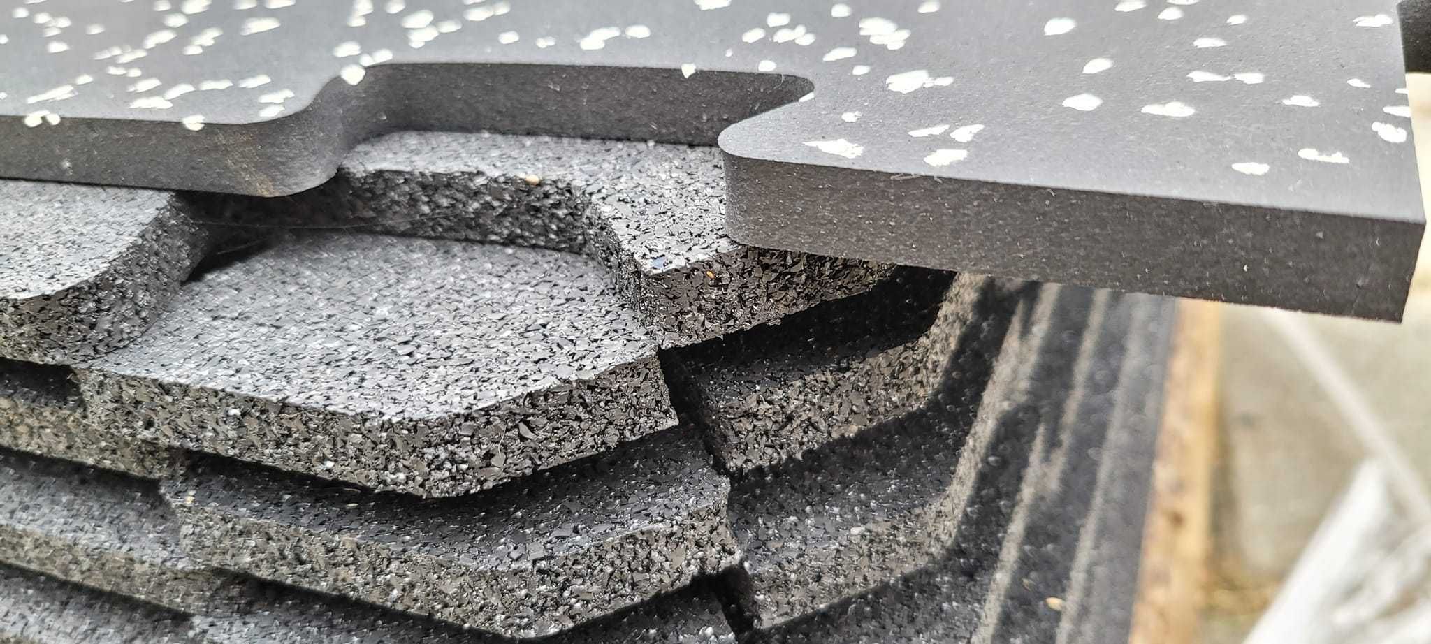 Puzzle 10 mm NOWE 1300KG Kompresji Podłoga Gumowa Siłownia Fitness