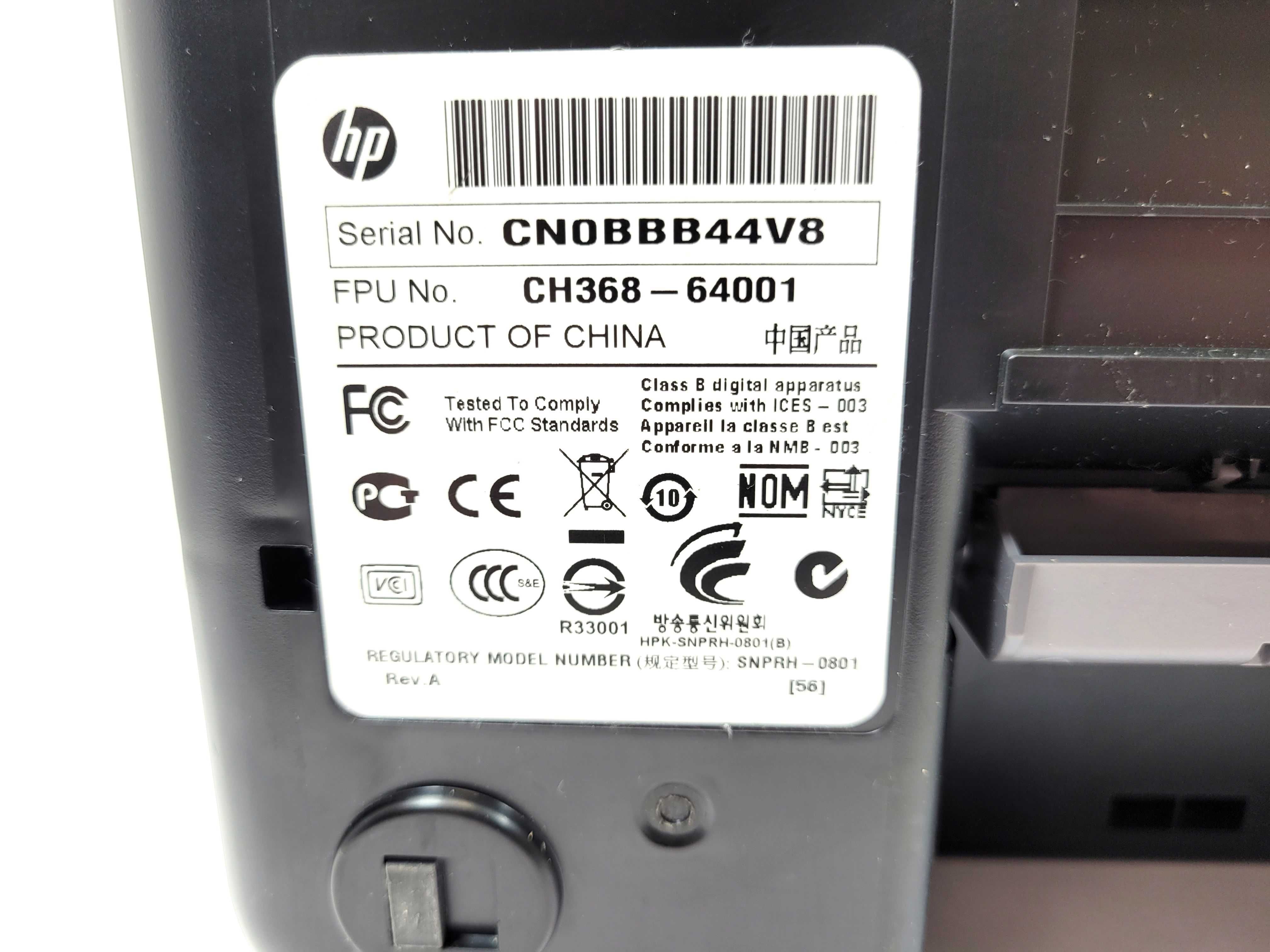 Drukarka HP CH368 uszkodzona