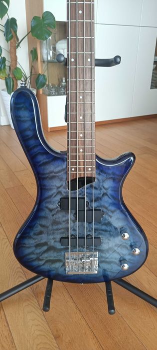 Gitara basowa Washburn T14 transparent blue