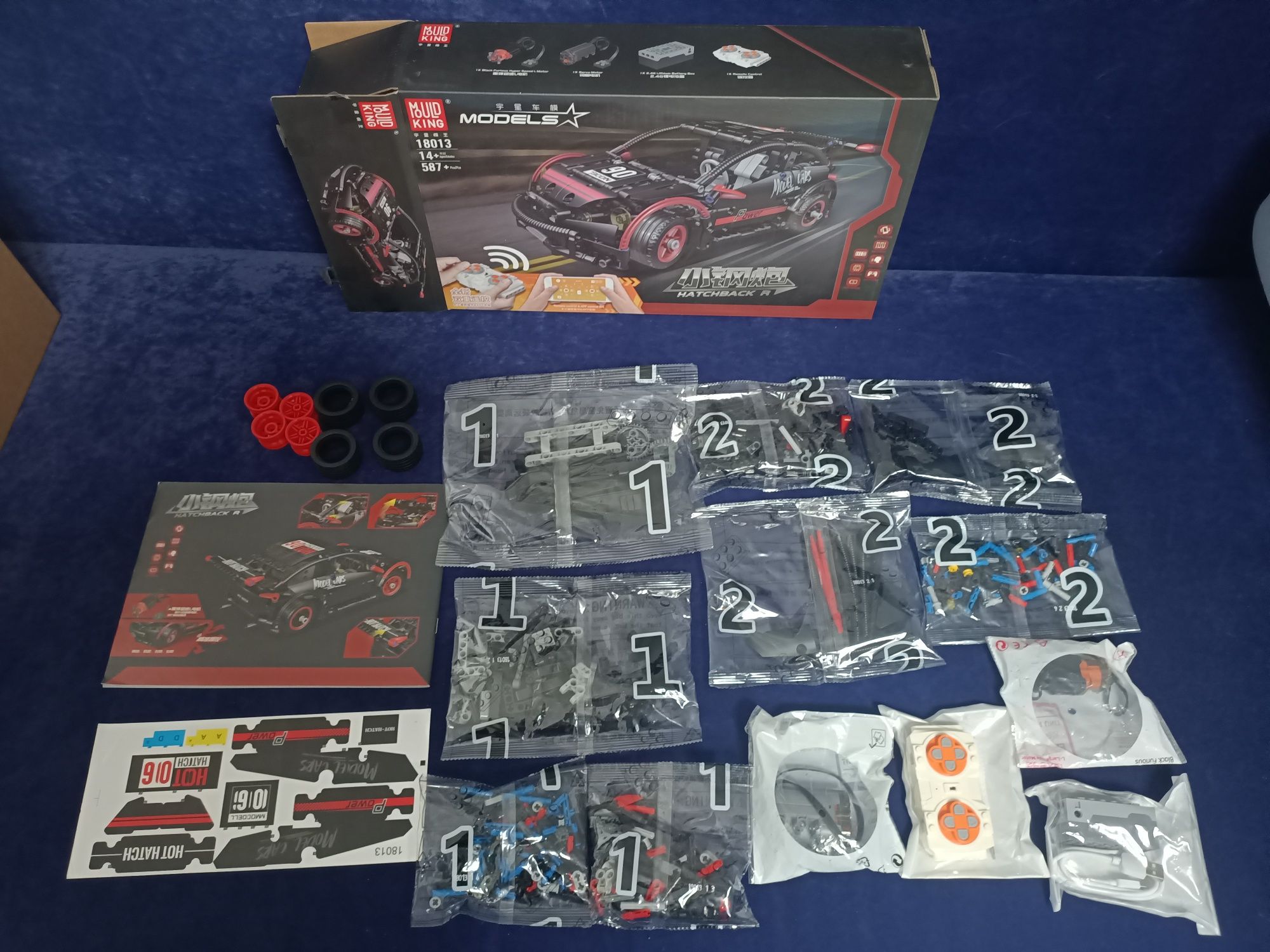 Mould King technic samochód wyścigowy z napędem