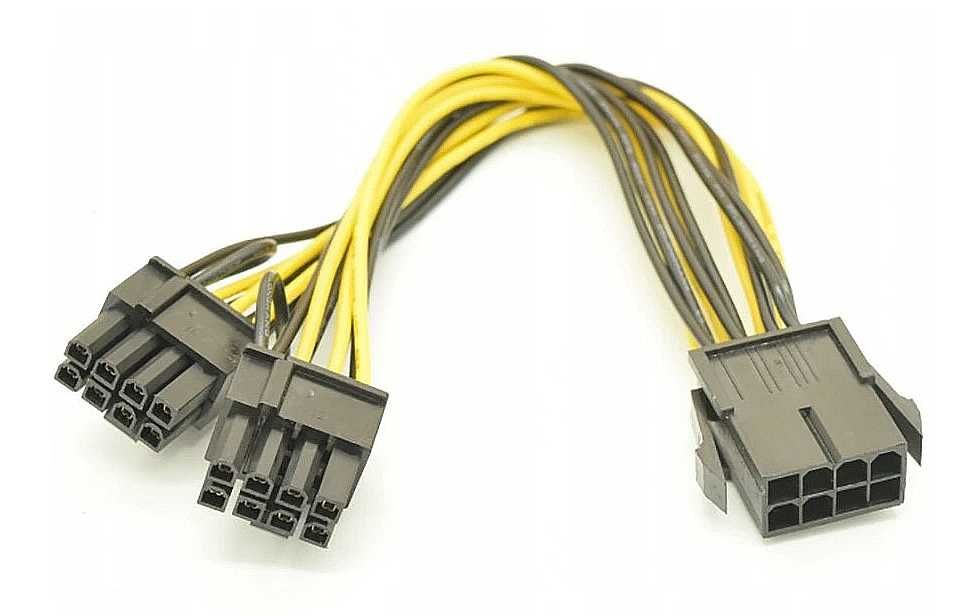 Rozdzielacz zasilania PCI-E 8PIN do 2x 6+2PIN do karty graf VGA 1 szt.