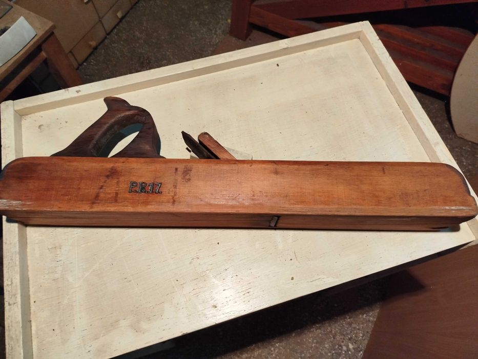 Strug Hebel stary drewniany PRL duży ok 55cm
