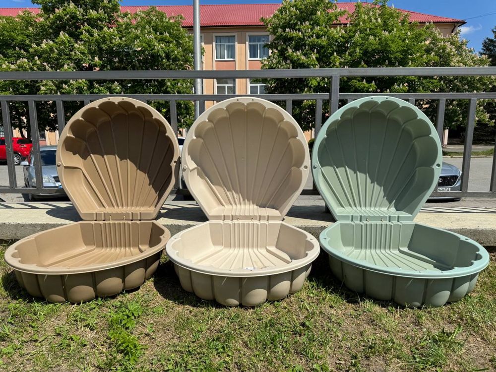 Пісочниця з кришкою мушля квітка песочница корабль кораблик с крышкой