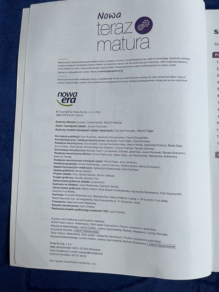 Nowa Teraz Matura Matematyka poziom rozszerzony