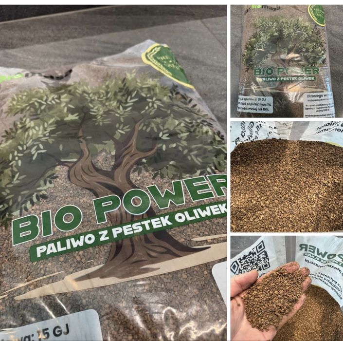 Bio power pestka oliwki ( palenie pellet )