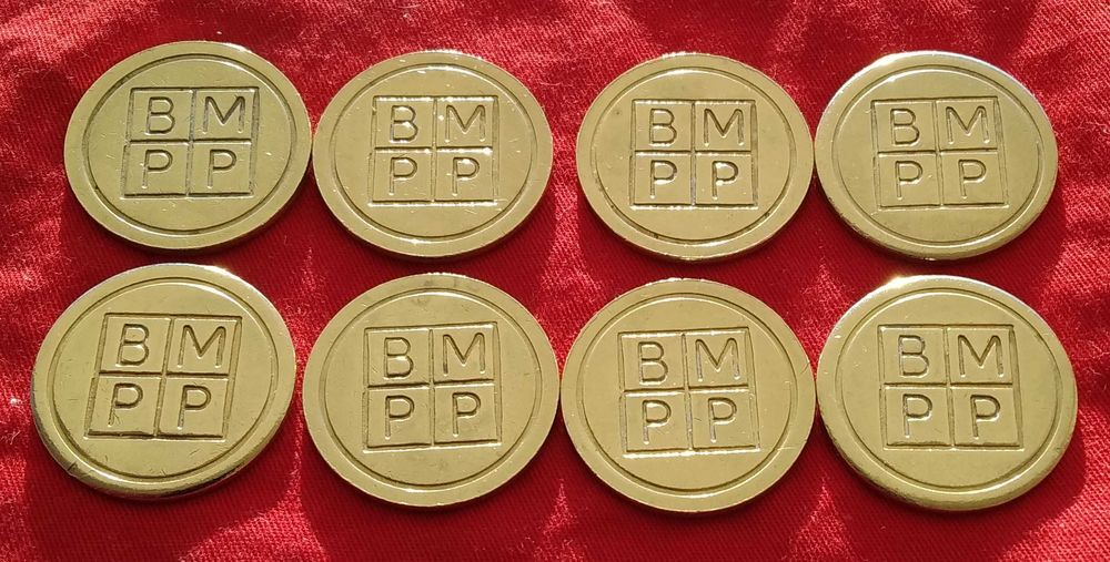 Жетон ігровий BMPP Великобританія 130 грн. за 8 шт.