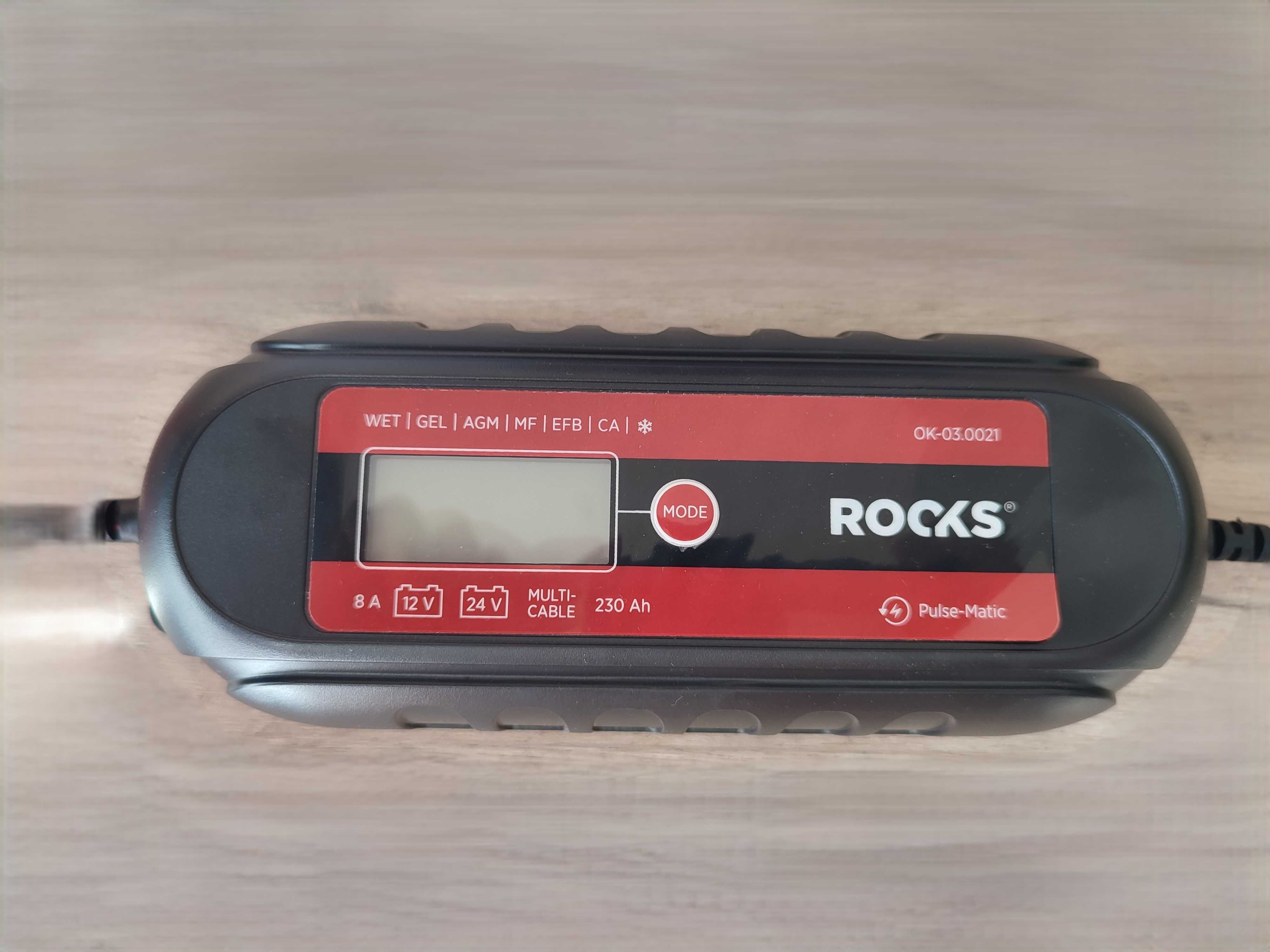 Prostownik elektroniczny, inteligentny smart 12v 24v- 8a - 230 ah, lcd
