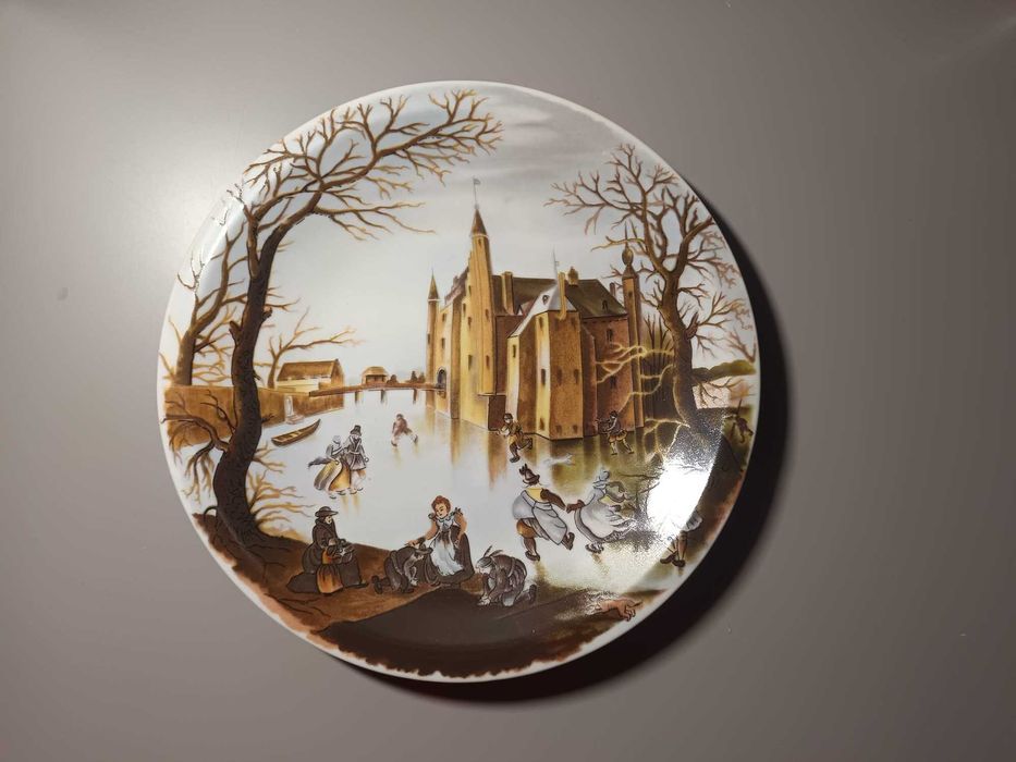 Prato Decorativo Chinês – Cena Invernal