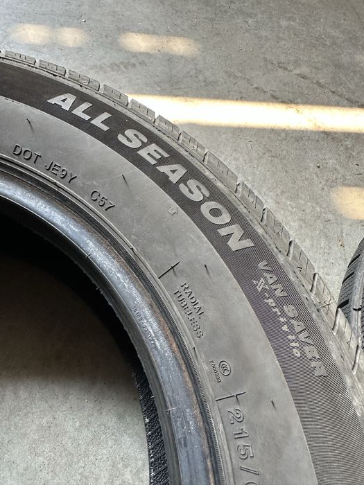 2x całoroczne 215/65R16C Tracmax Allseason Van Saver cena za parę 2023