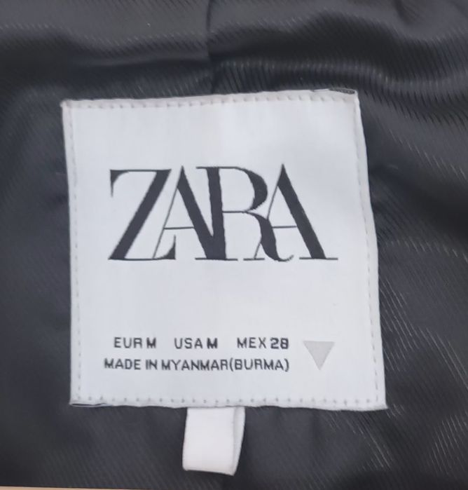 Calças couro, pele 34 Zara + casaco M