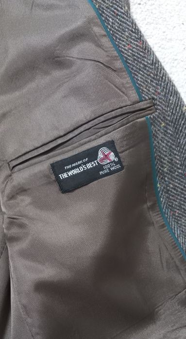 Вінтажний, оригінальний твідовий жакет- пальто