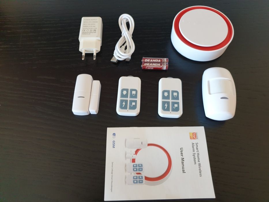 Alarme sem fios wireless wifi Wi-fi APP TUYA SMART LIFE Alexa Google h