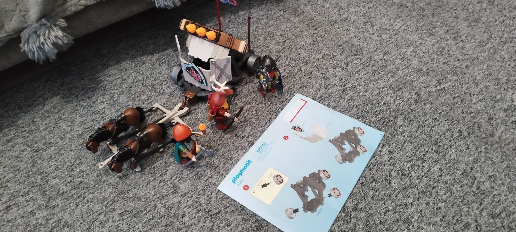 Playmobil 9341 zaprzęg kucyków z balistą