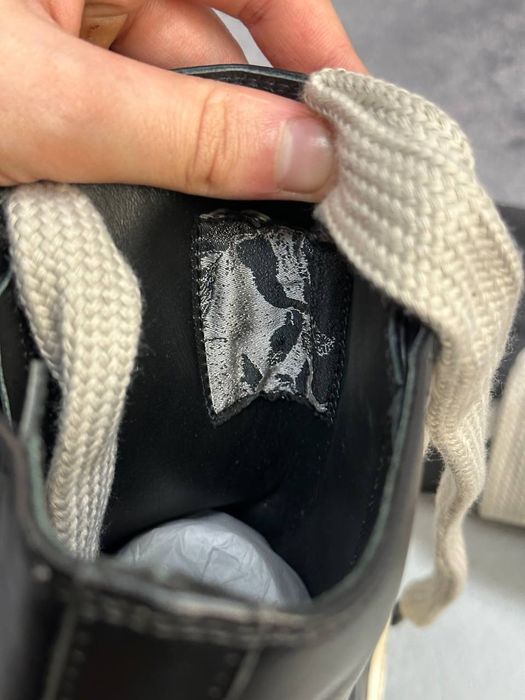 Rick Owens Ramones Jumbo Lace кеди чорні кожаные кеды шкіряні 42 43 44