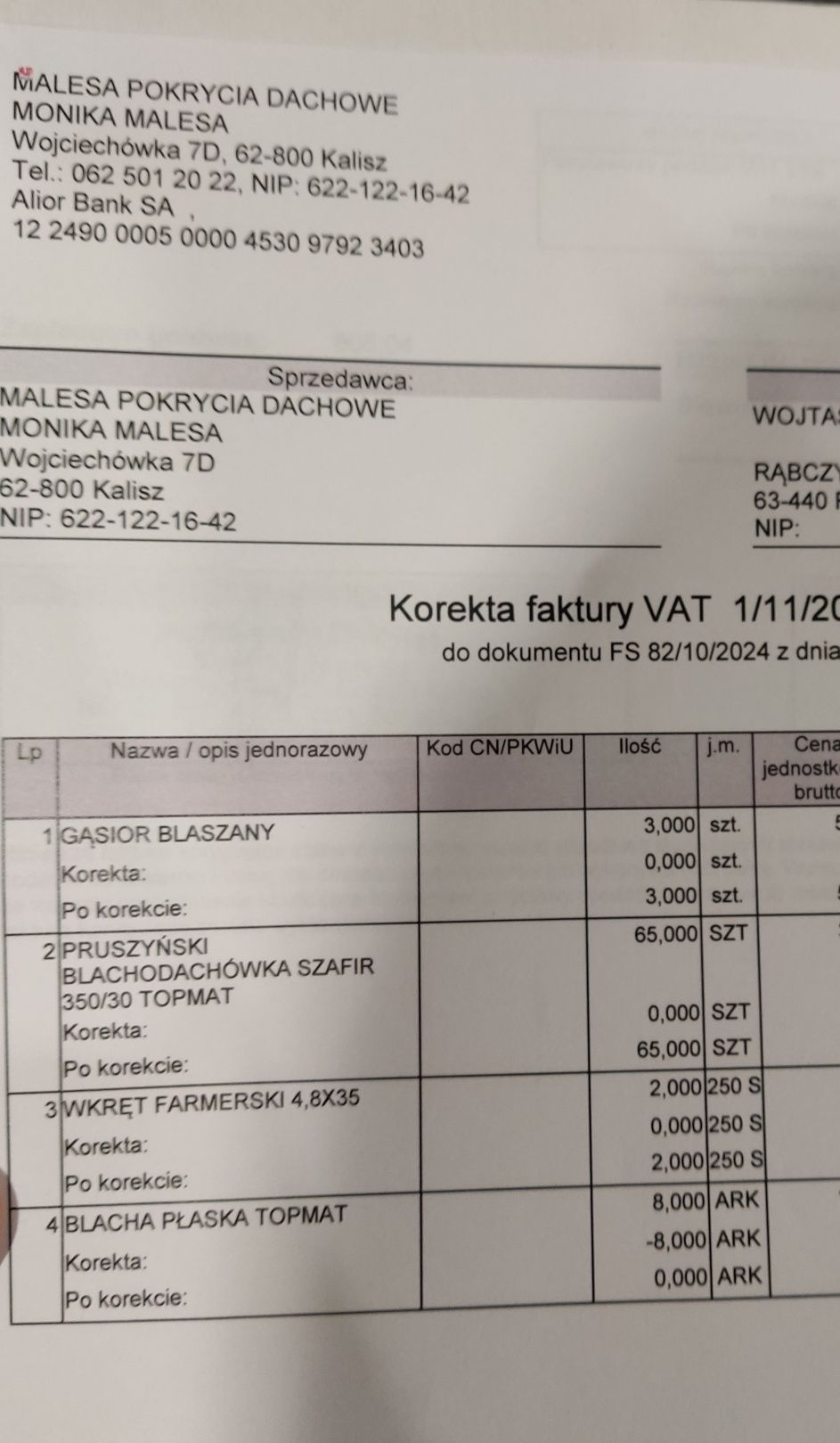 Blachodachowka panelowa 30 szt Prusiński Szafir nowa