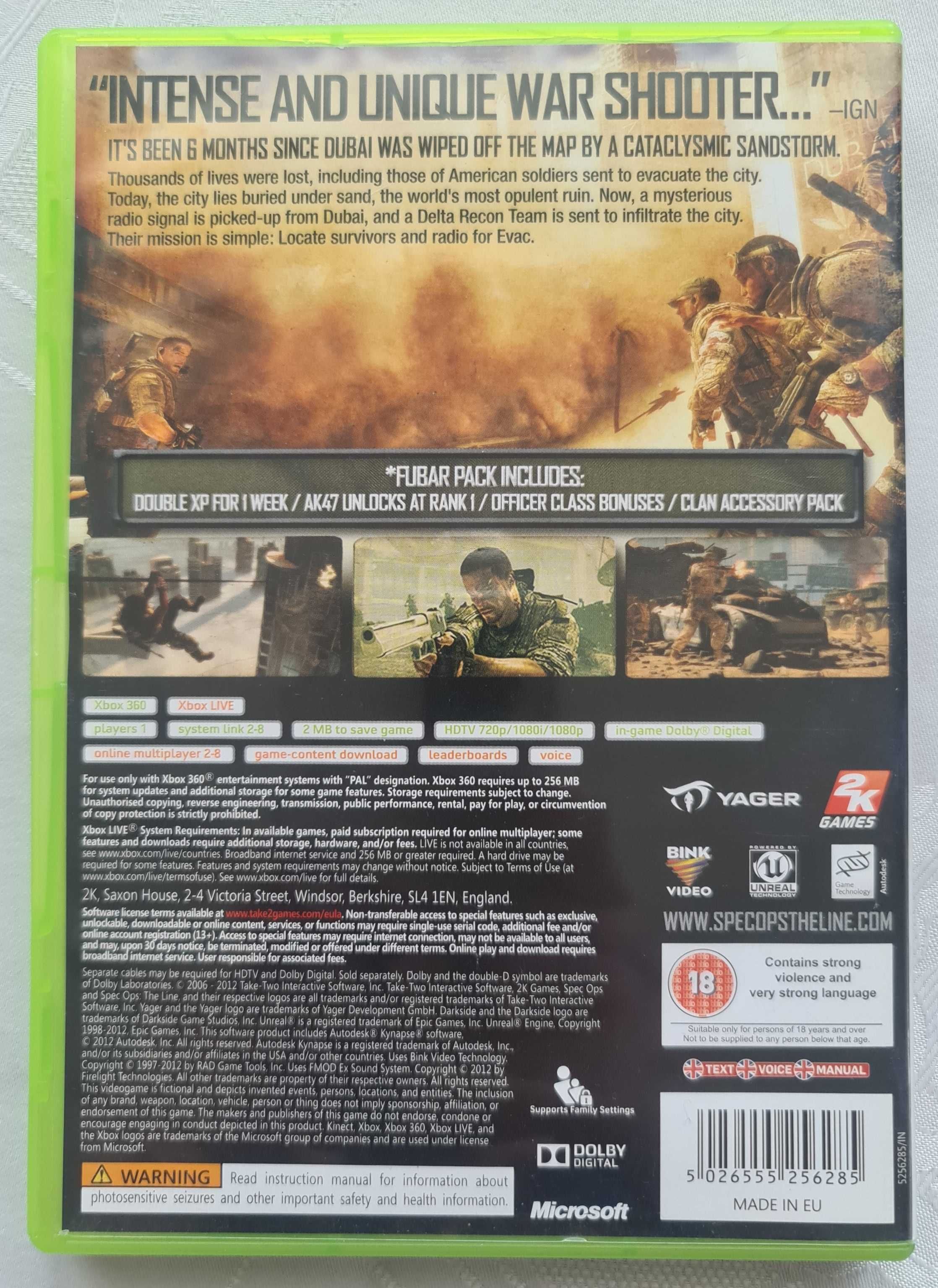 Spec Ops The Line Xbox 360 One S Series X