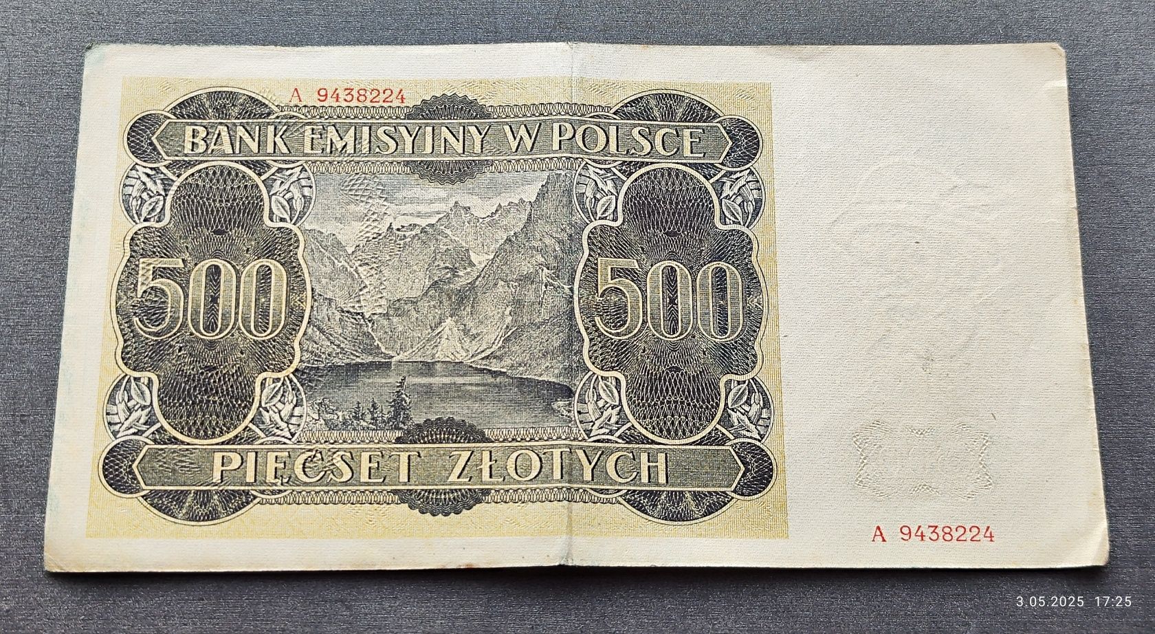 500 zł 1940 seria A "Góral"