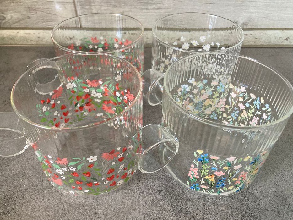 4 szklanki 430 ml cienkie szklo smukee