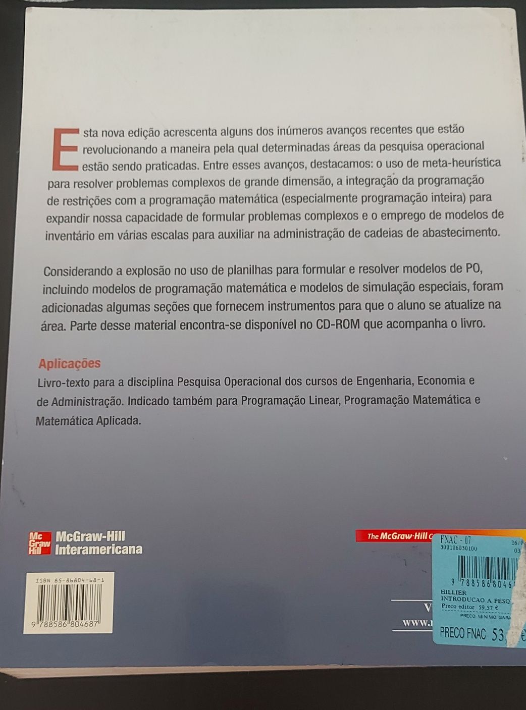 Livro "Introdução à pesquisa operacional"