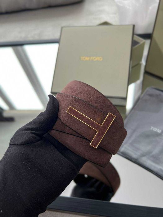 Мужской замшевый ремень Том Форд кожаный ремень Tom Ford r155