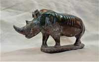 Estatueta Rinoceronte Pedra