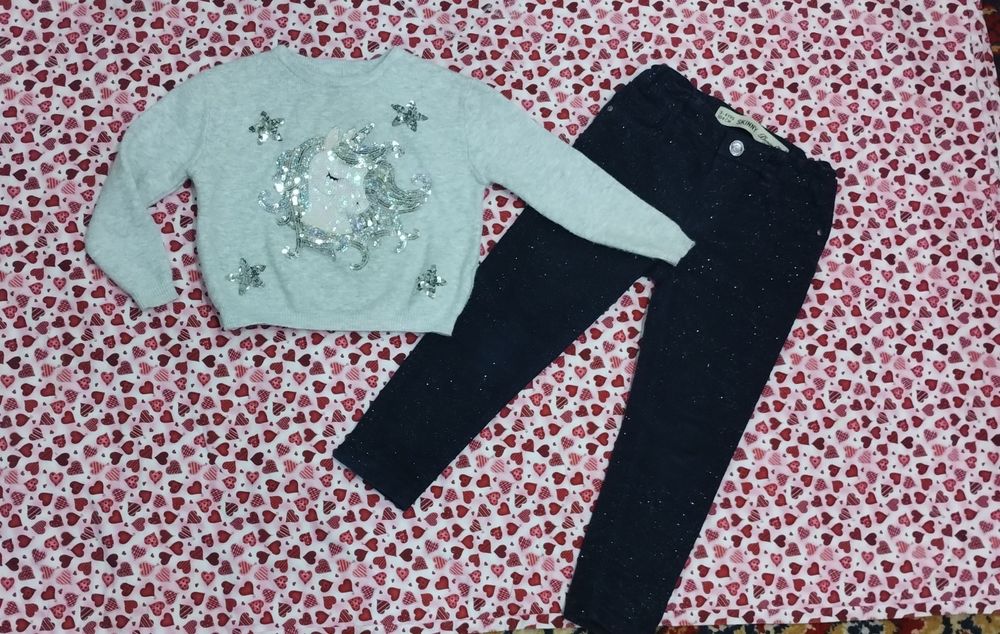 Костюм штани светр з єдинорогом на 3 роки.