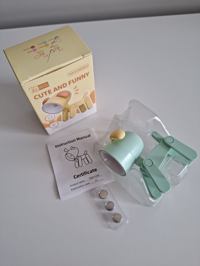 Lampka nocna piesek pies na baterie mini